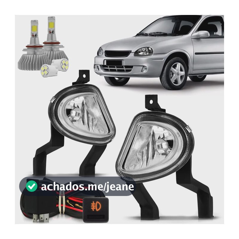 Kit Farol Milha Corsa Classic 2003 2004 05 06 07 08 09 + Led