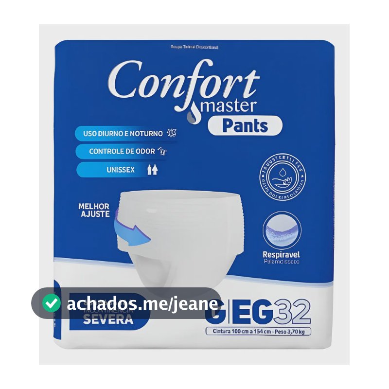 Fralda Geriátrica Pants ConfortMaster Noturna Severa G/EG x 32 un
