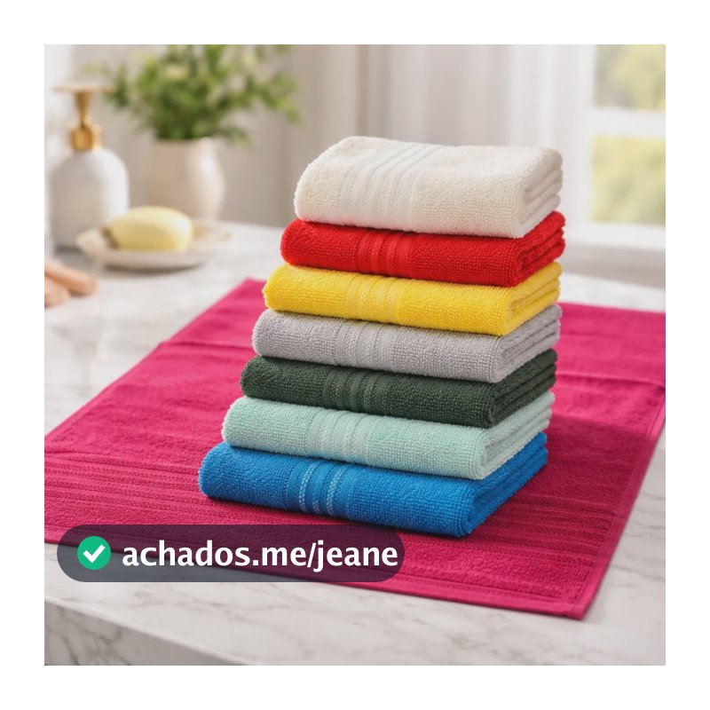 Kit 4 Toalhas Rosto Grande 100% Algodao Barata Atacado Macia Sortido Cristal