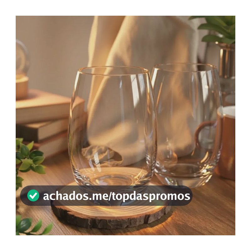 Jogo 6 Copos Aruba Nadir Figueiredo 465ml Vidro Transparente