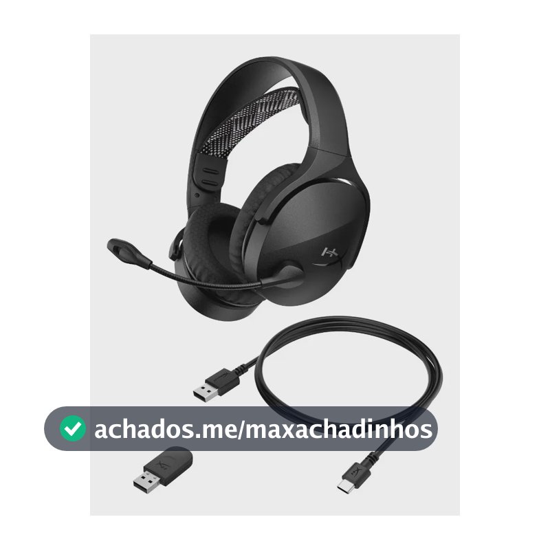 Headset Gamer Sem Fio HyperX Cloud Jet | Bluetooth 5.3, Até 25h, Preto | AJ0T1AA