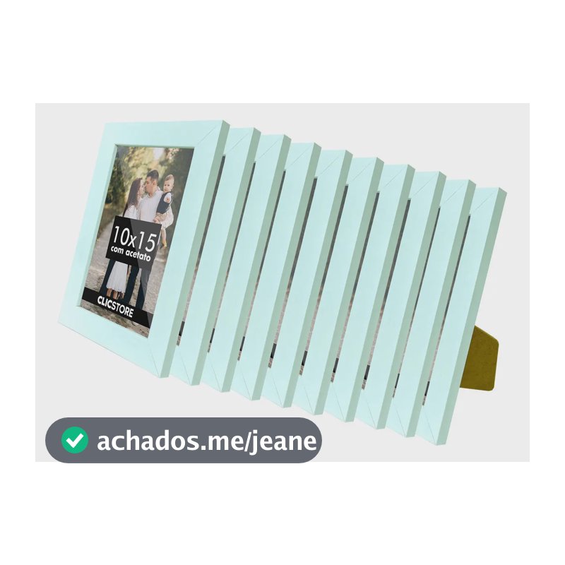 Kit 10 Moldura Porta Retrato 10x15 A6 Mesa Quadro C Acetato Cor Branco