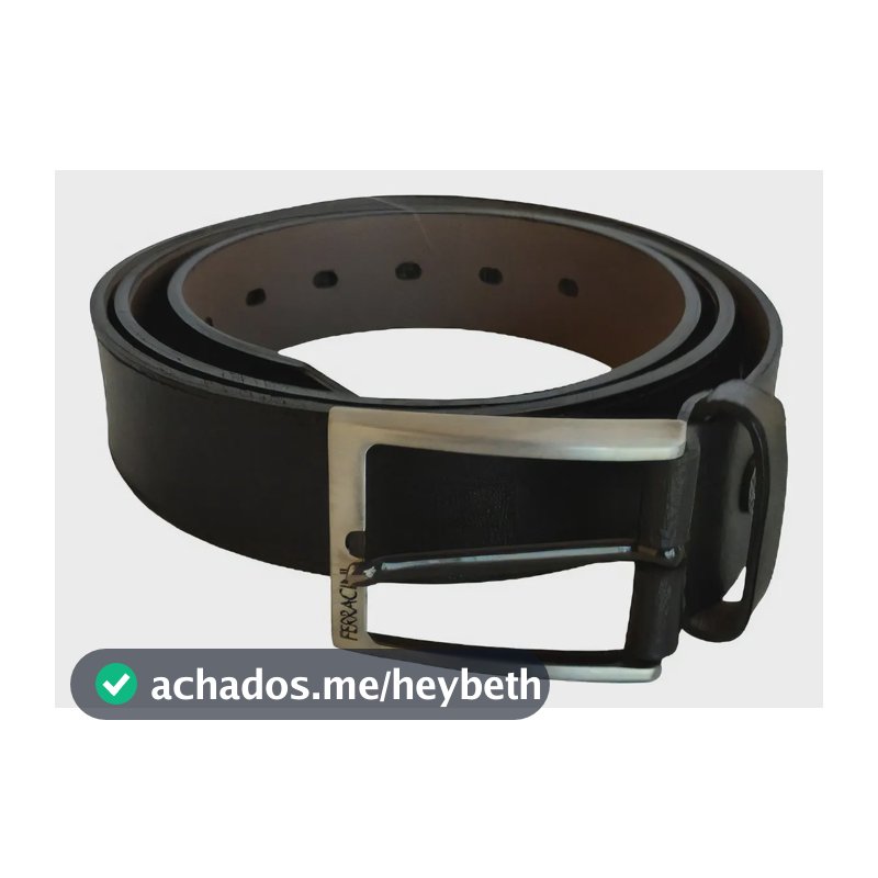 Cinto Masculino Couro Legítimo Ferracini Verona Cor Preto Tamanho 110