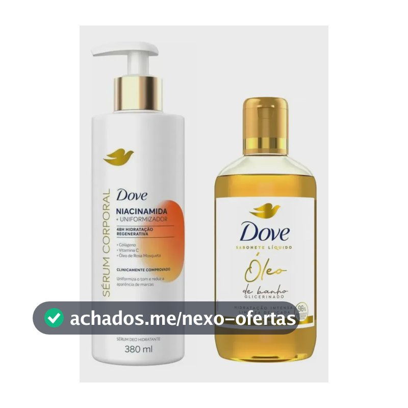 Sérum Hidratante Corporal Niacinamida + Óleo Banho Glicerina Suave