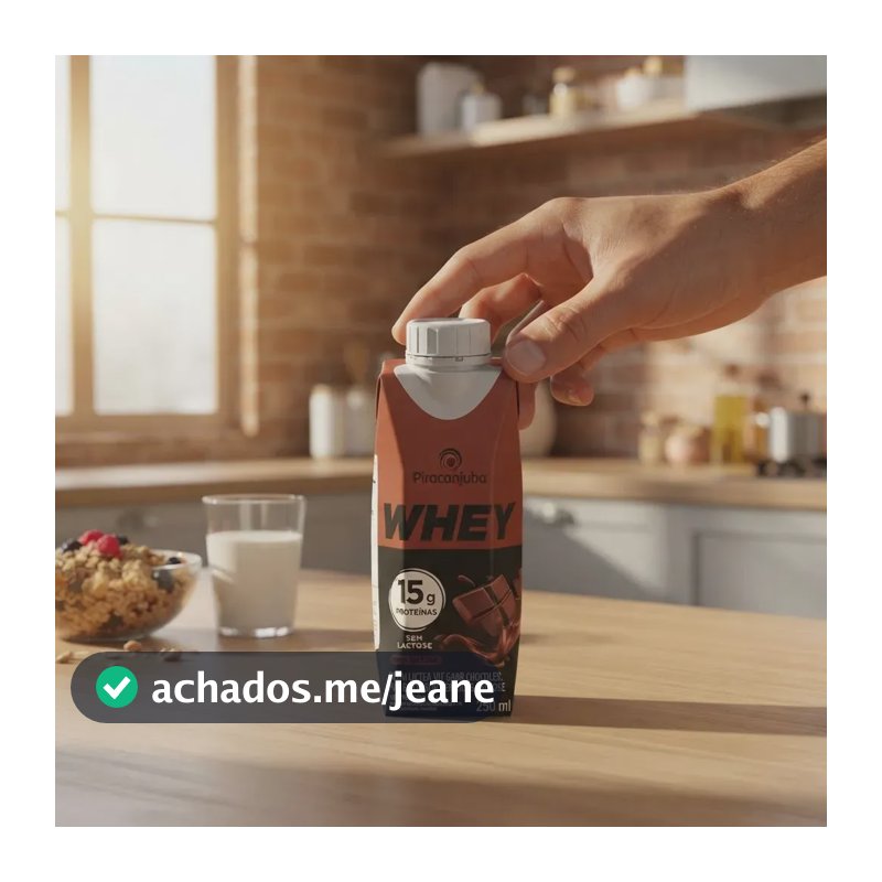 Kit 12 Bebidas Lácteas Piracanjuba Whey 15g Chocolate 250 mL