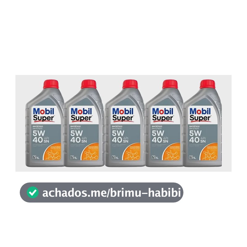 Kit 5 Litros - Mobil Super 5w-40 Óleo Lubrificante Sintético