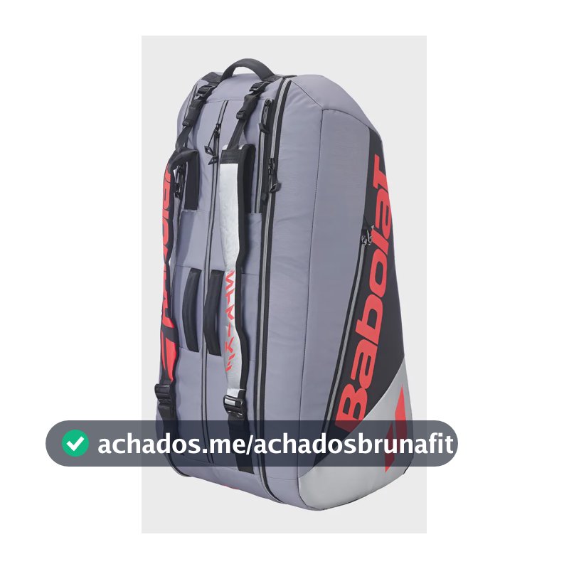 Raqueteira Tênis Babolat RH 9 Pure Strike Cinza com Compartimento para Calçado