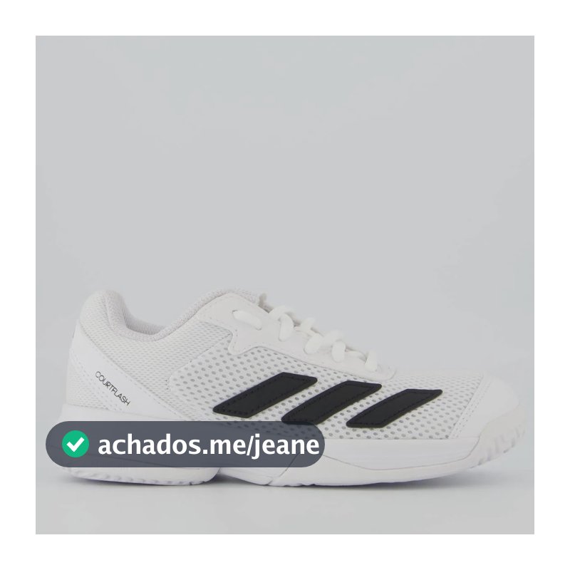 Tênis adidas Courtflash K Juvenil Branco Branco - 29 Br