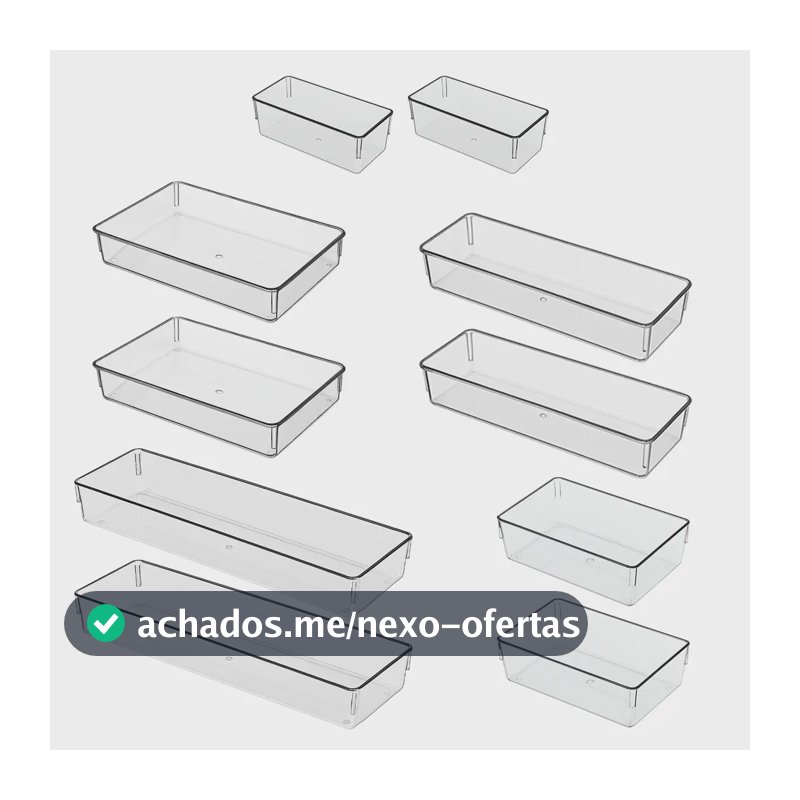 Kit 10 Organizador Acrílico Vários Tamanhos Gavetas Organizador De Maquiagem Porta Talheres Sob Medida Separador
