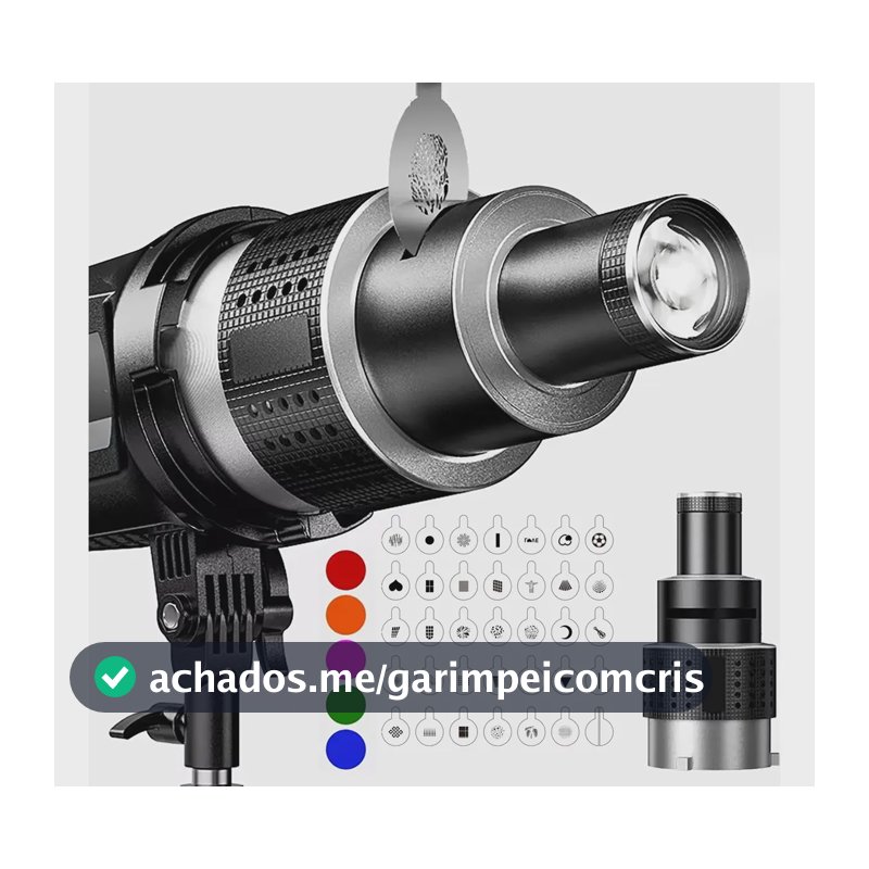 Holofote Óptico Vedo Lente Projeção Bowens Fotografia 35 Efeitos 5 Filtros
