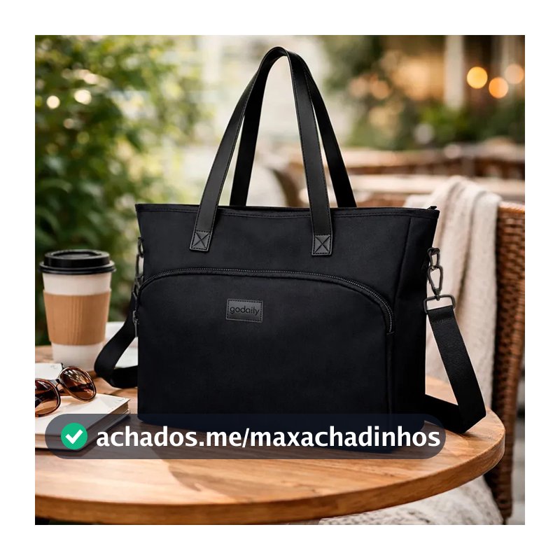 Bolsa Tote Loop Godaily Leve Moderna Feminina Cor Preto