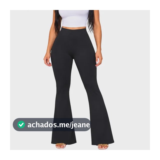 Calça Flare Feminina Legging Bailarina Boca De Sino Cós Alto