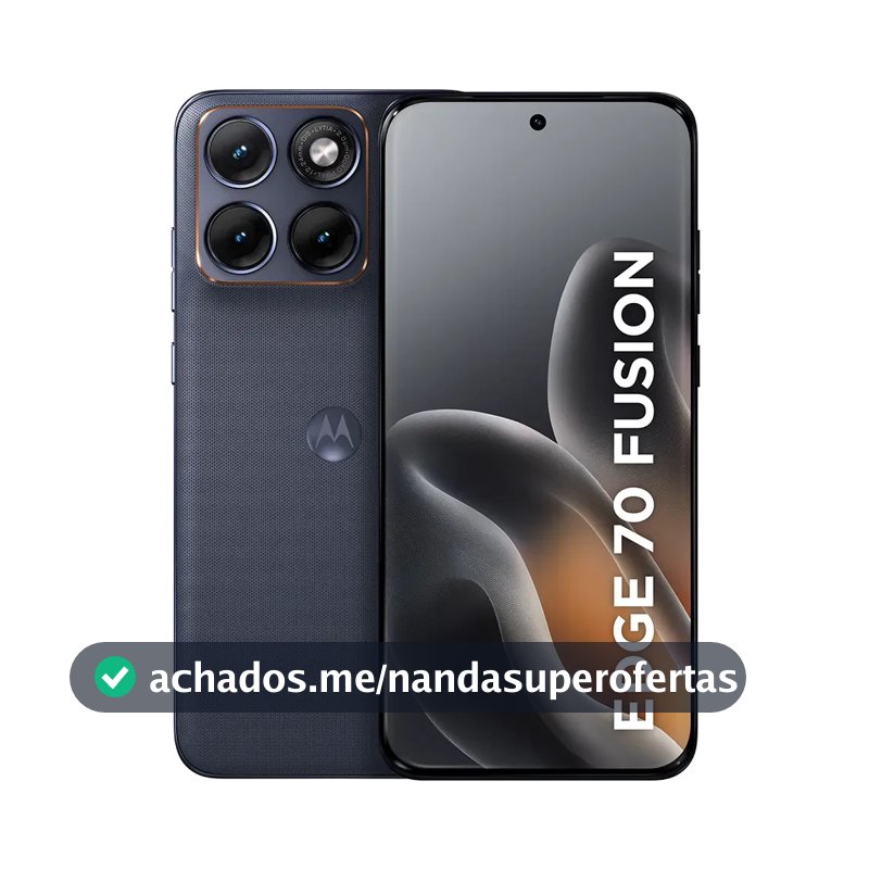 Smartphone Motorola Edge 70 Fusion 5g - 256gb 12gb Ram + 12gb Ram Boost, Camera 50mp Sony Lytia 710, Tela 1.5k Extreme Amoled 144hz - Grafite