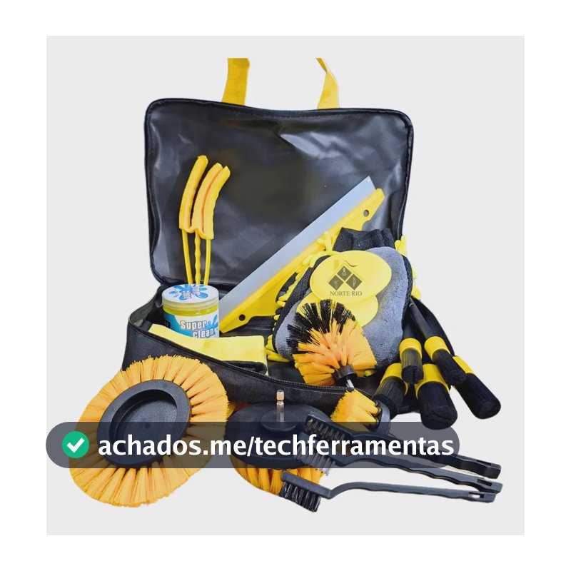 Kit Limpeza Automotiva Detalista 20pç Escovas Luva - Dupran
