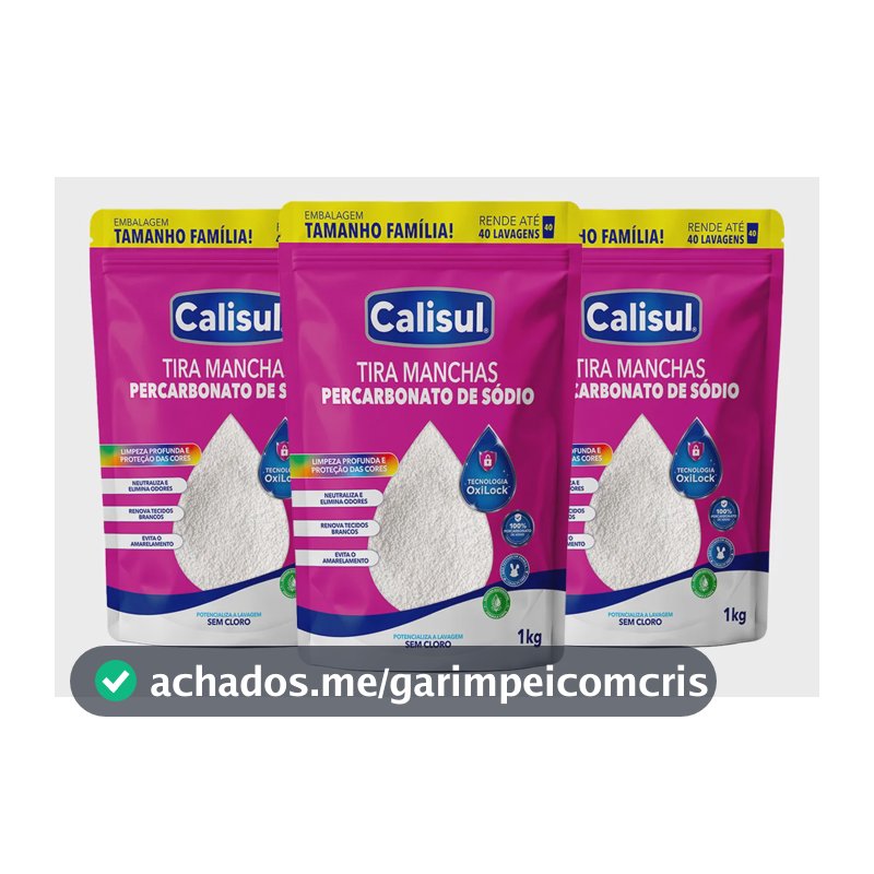 Percarbonato De Sódio Limpador Clareador Tira Manchas - 3kg