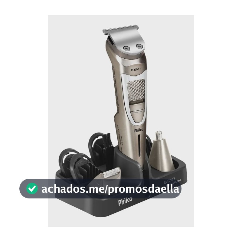 Aparador de Pelos Philco Multigroom 8 Em 1 Pap16 Cor Chumbo