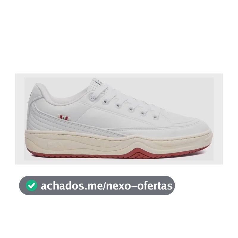 Tênis Masculino Clubhouse 99 Fila Branco/marrom Avermelhado/verde Abeto Liso 40 Br