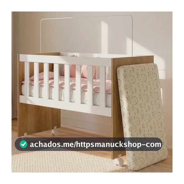 Mini Berço Moisés Multifuncional Mdf Colchão Branco Premium Nature
