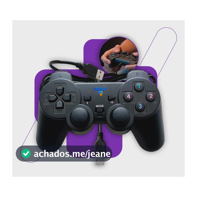 Controle Com Fio Usb Para Pc Tv Manete Joystick - Crowley