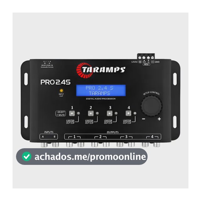 Processador De Áudio Digital Taramps Pro 2.4s Equalizador