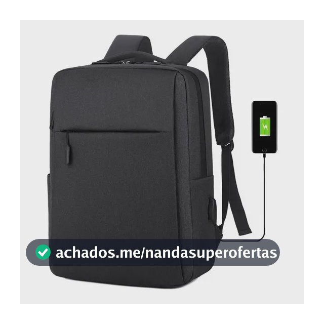 Mochila Para Moda Notebook 18l 15.6 Polegadas Fone De Ouvido