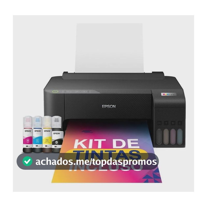 Impressora Epson Ecotank L1250 Tanque De Tinta Wi-fi Usb Preto Bivolt