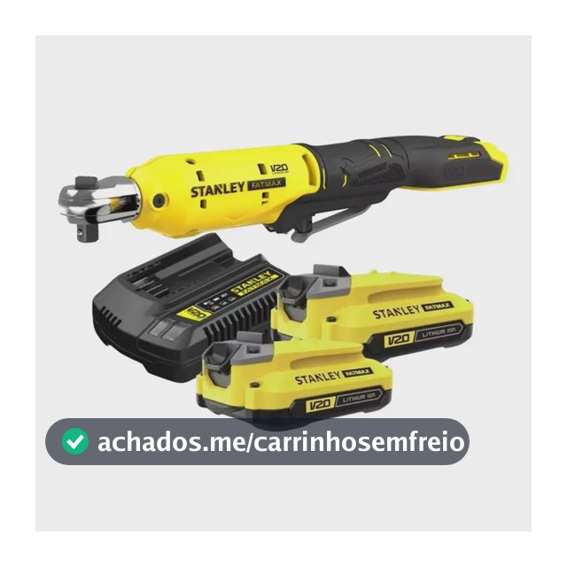 Chave Catraca 3/8 (10mm) Scf930 + Kit Bateria 2ah Stanley