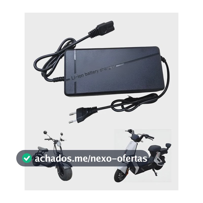 Carregador Lition  48v/54.6v 3a Scooter Bicicleta Moto 127/220v