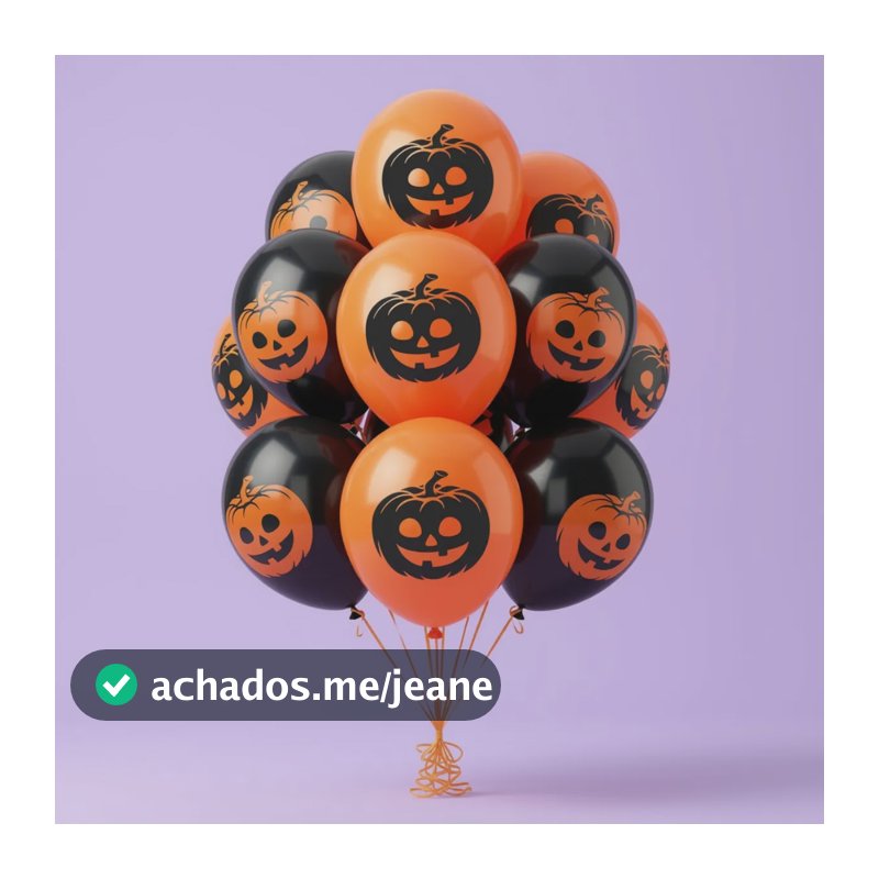 Balão De Festa Látex 8  20cm Halloween - Abóboras