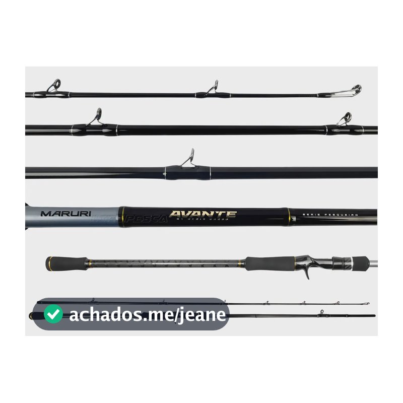 Vara P/ Carretilha Maruri Avante (2,40m) 30-60lbs 2 Pt cor preto e prata