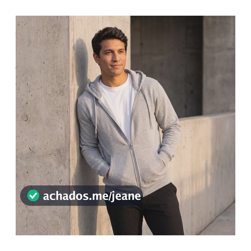 Jaqueta Moletom Masculina Com Capuz Mercado Livre Basics Cinza P Liso