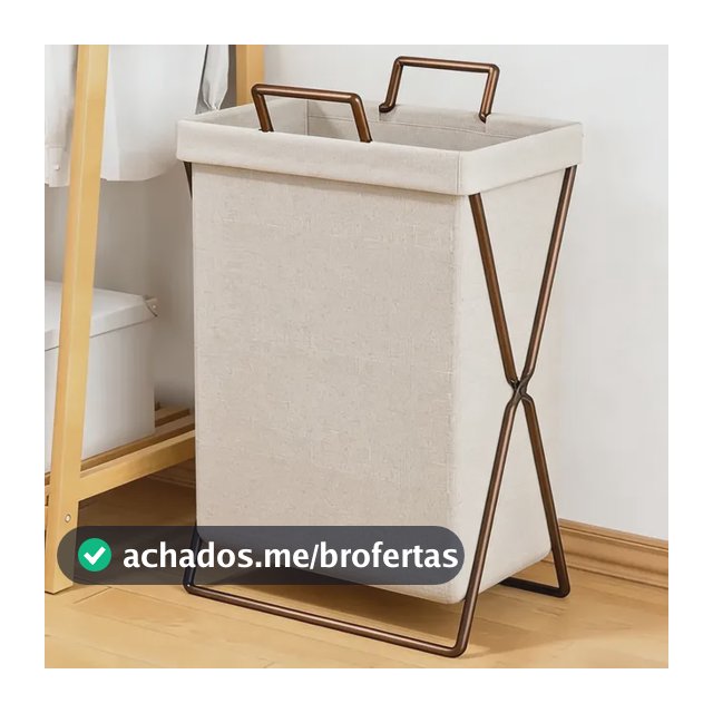 Cesto De Roupa Suja Dobrável Grande Roupa Suja Cor Lisa Creme Capacidade Grande De 52l Lisa 35cm X 25cm X 55cm