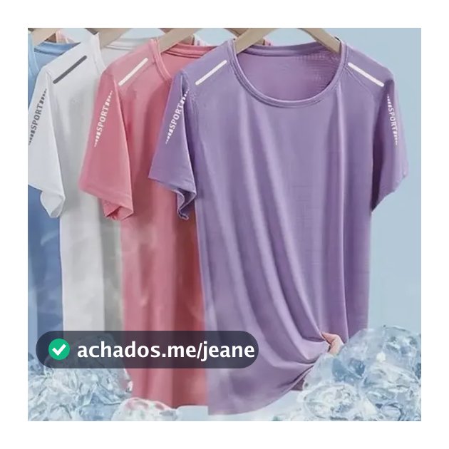 Kit 1-3 Camisetas Femininas Manga Curta Secagem Rápida
