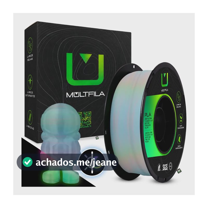 Filamento Impressão 3d Pla Luminous Rainbow 1,75mm Multfila
