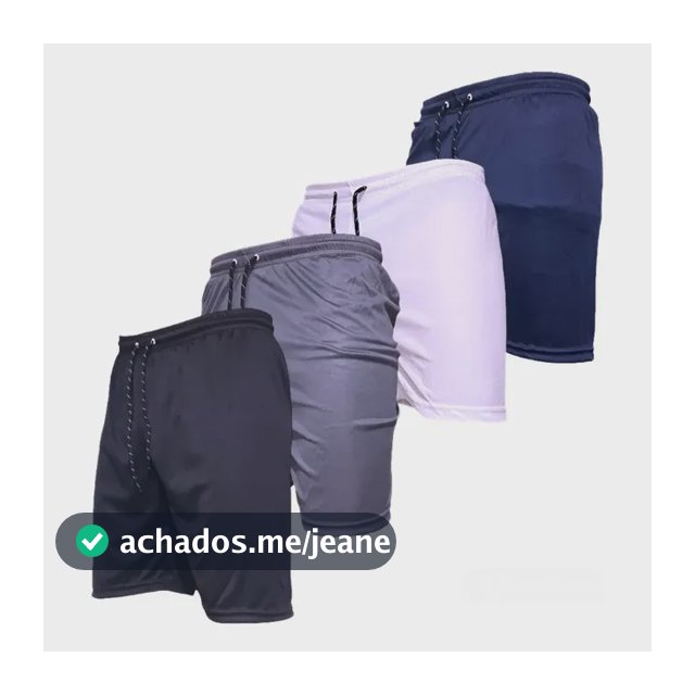 Kit C/ 4 Calção Shorts Masculino Esportiva Academia Futebol Kit 4 Cores Diferentes Liso G