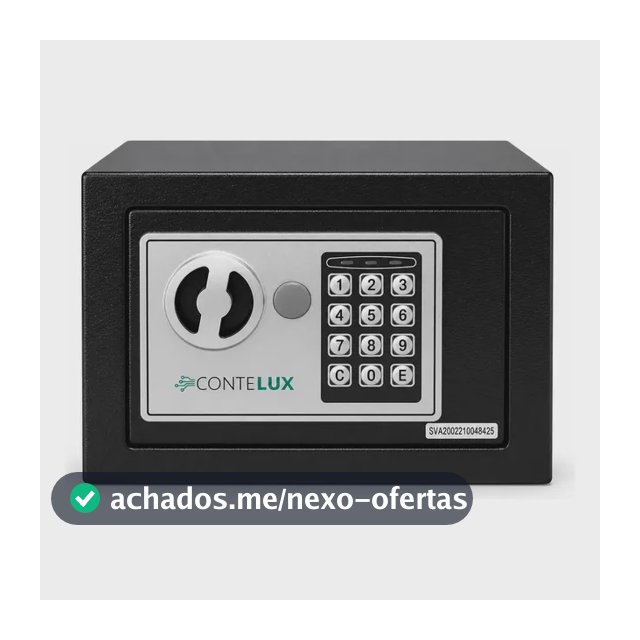 Cofre Eletrônico Digital Senha Ou Chave 23x17x17 Contelux