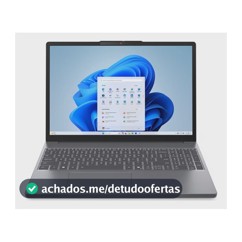 Notebook Lenovo IdeaPad Slim 3 15IRH10 Intel Core i5-13420H 8GB 512GB SSD Windows 11 15.3" - 83NS0002BR Luna Grey