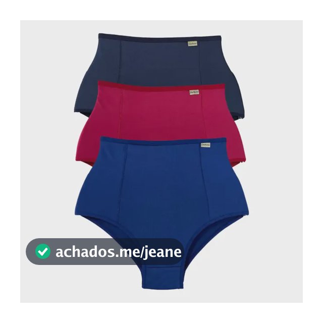 Kit 3 Calcinha Cinta Suplex Alta Modela Cintura