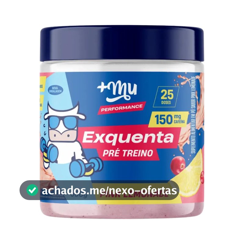 Suplemento em pó +Mu Performance Pré treino Exquenta sabor Limonada x 500g