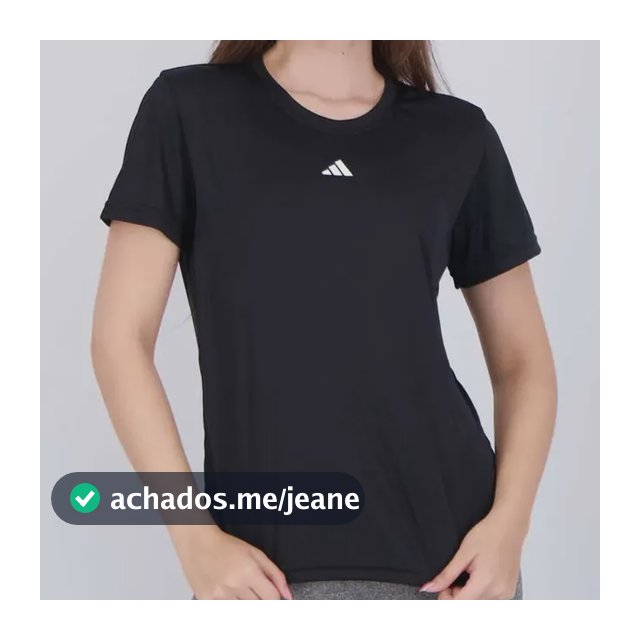 Camiseta adidas Basic Treino Feminina Preta