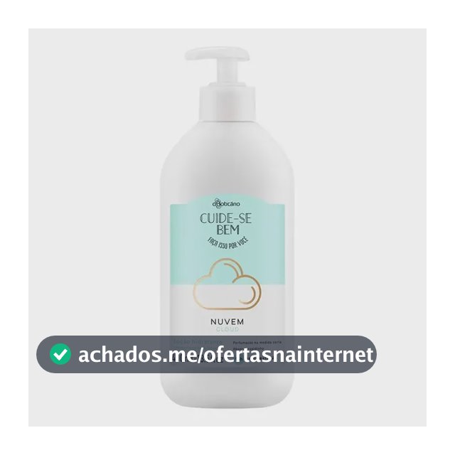 Creme hidratação para corpo Boticário Cuide-se Bem Nuvem 400mL