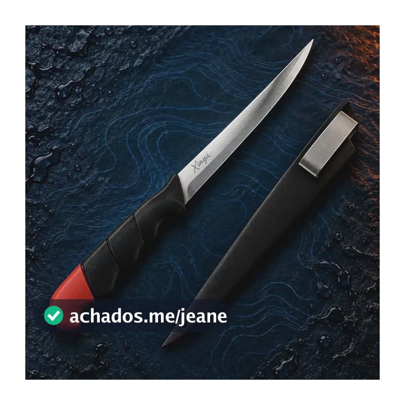 Faca Fileteira Xingu Inox Cabo Flutuante Preto