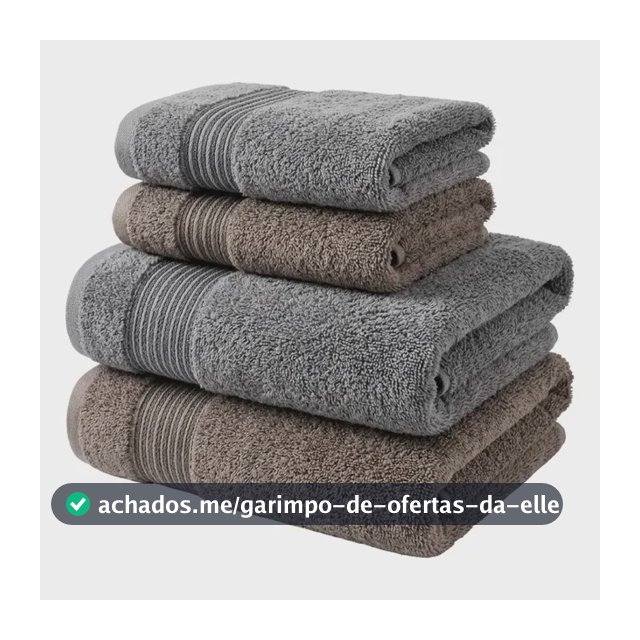 Jogo Toalhas De Banho C/4 Pçs Super Luxo Banhão Grossa