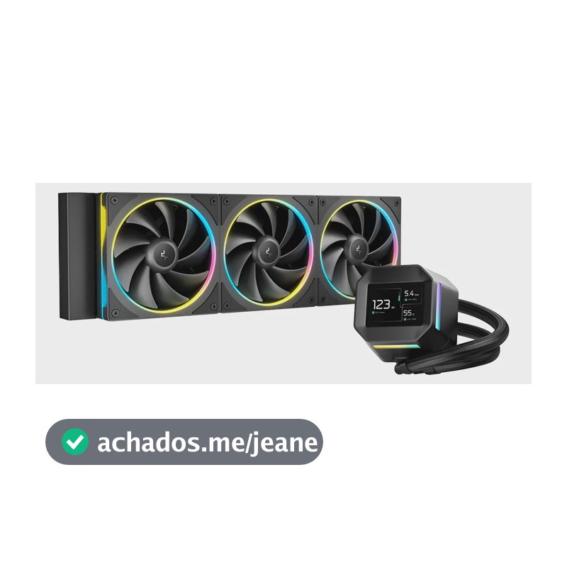 Water Cooler Gamer Deepcool Lm360 Com Tela Ips 2,4pol Lcd Preto