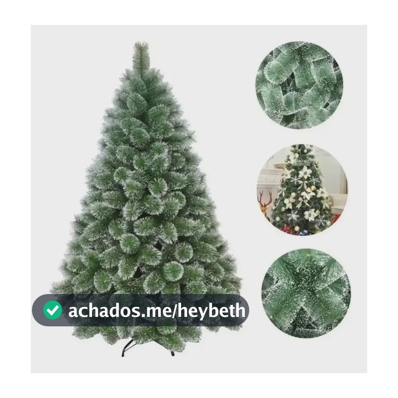 Árvore Pinheiro Natal Nevada Verde Grande 210cm 300 Galhos Nevada