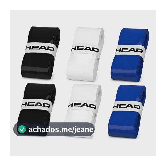 Kit 6 Un Overgrip Head Raquete Tenis Beach Tennis Padel Colorido