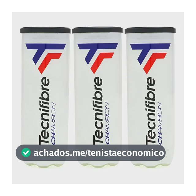 Bola De Tênis Tecnifibre Champion One - Pack Com 3 Tubos Verde