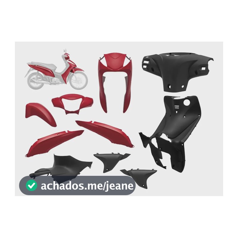 Carenagem Completa Biz 100 125 2011 A 2017 Kit Plástico +nfe Vermelho Pimenta 2013
