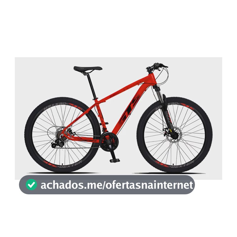 Bicicleta Aro 29 Gts Dexter 24 Marchas Freio A Disco Cor Vermelho Ferrari Com Preto Tamanho Do Quadro 17