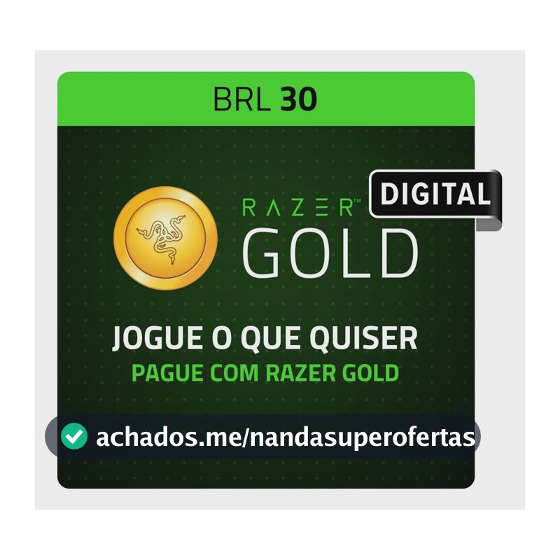 Razer Gold Digital R$ 30 (digital)